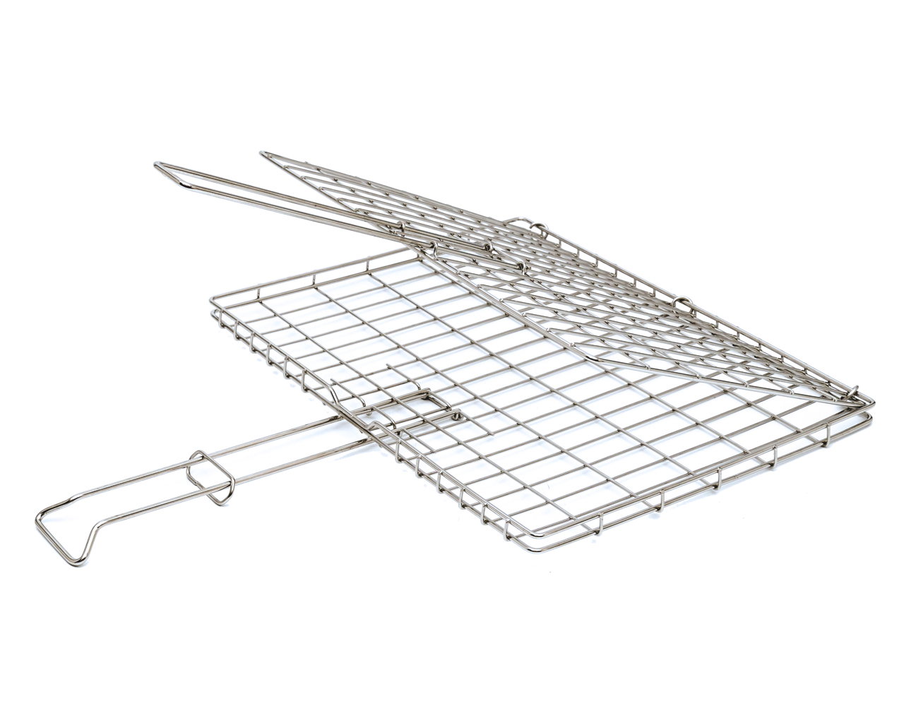 Stainless Steel Standard Sliding Handle Braai Grid Open Position