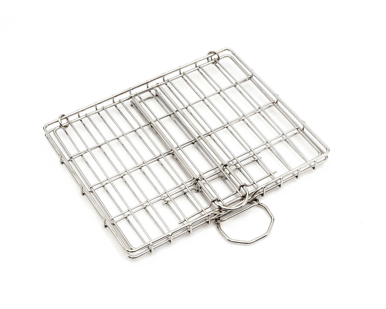 Camper Sliding Handle Braai Grid fully closed position