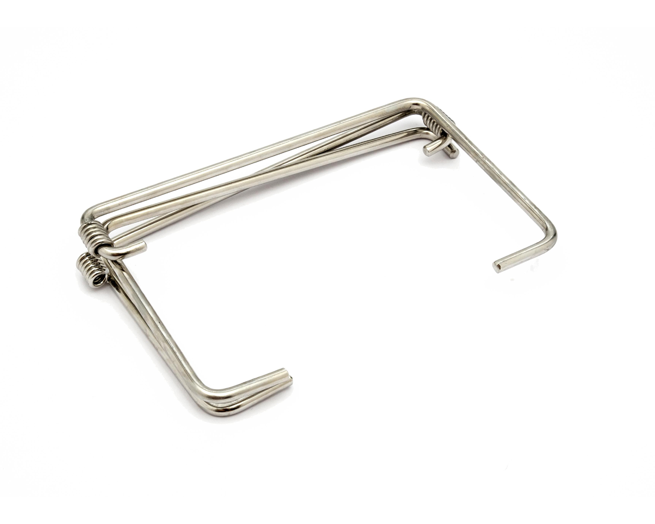 Stainless Steel Folding Tripod Pot Stand in Closed Position