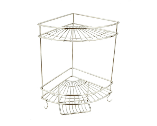 Stainless Steel Deluxe Shower Corner Caddy 225x225x500mm