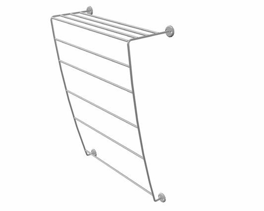 Stainless Steel Curved Wall Towel Rail - 500x780x205mm