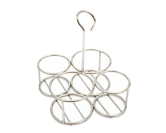 Stainless Steel 4-Bottle Oil and Vinegar Holder - 285x280x160mm