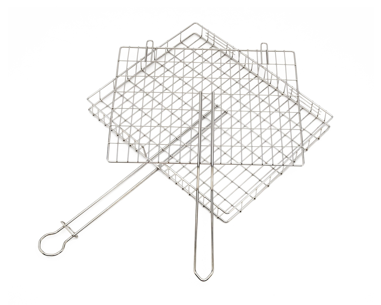 Stainless Steel Braai Grid with handle, Adjustable Loose Lid