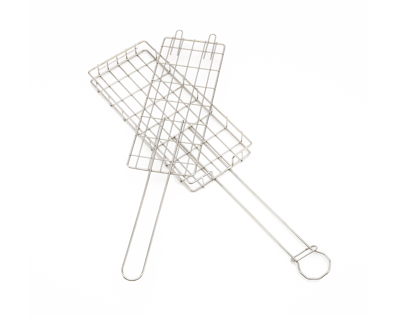 Stainless Steel Braaibrootjie Grid Disassembled